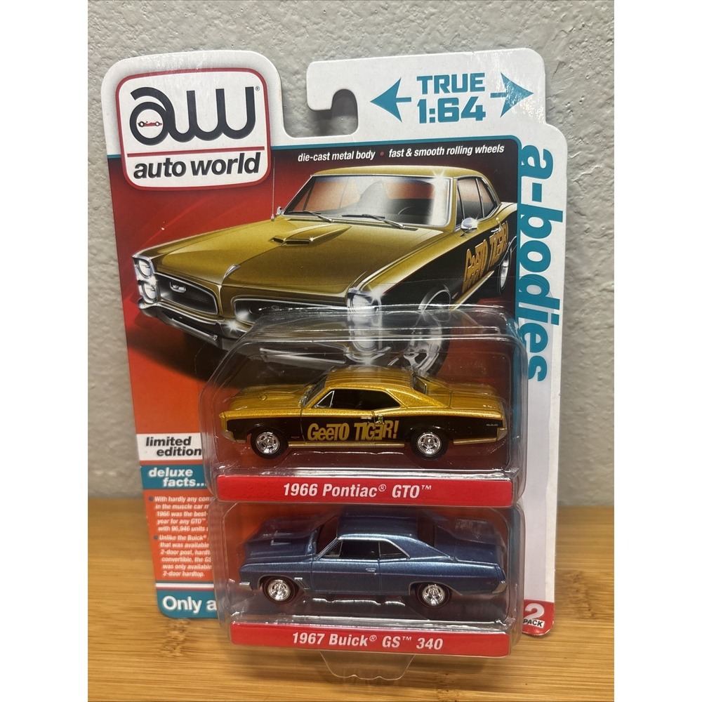 Auto World A-BODIES 1966‎ Pontiac GTO / 1967 Buick GS 340 Limited Edition NEW